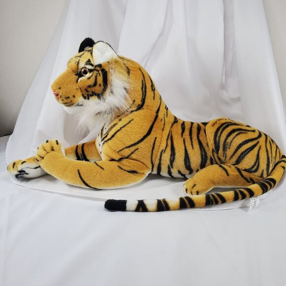 Large Realistic Tiger Plush 12" x 37" End of Tail Stuffed Grifil Zero Tiger - Picture 10 of 12
